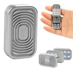 Metal Push Card 3 strati cursore magnetico Fidget EDC Cool gadget ADHD decompressione giocattolo antistress sollievo dall'ansia per adulti