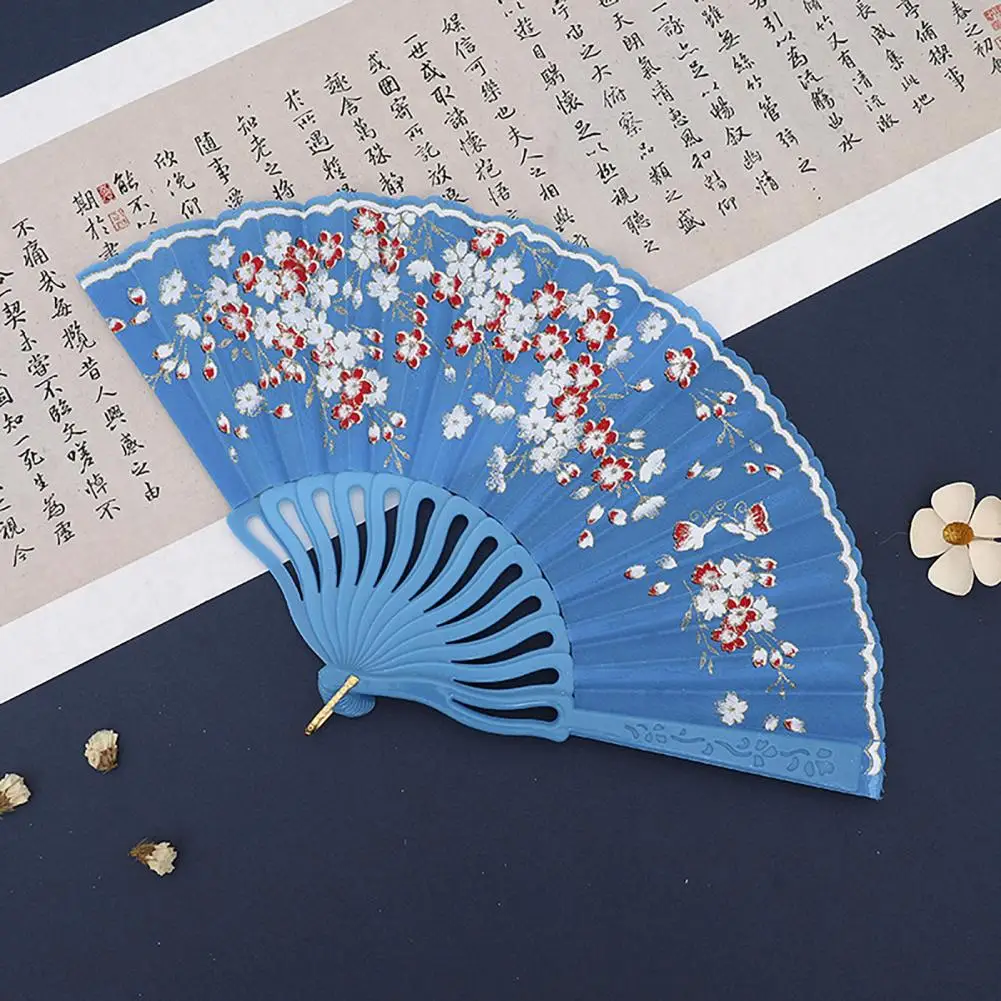折りたたみ式ハンドファン,ヴィンテージ,扇風機,中国製,手工芸品,ギフト,ステージ,印刷,花柄