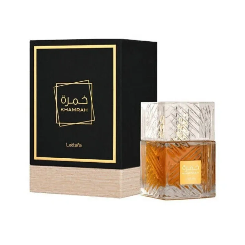 Lattafa Khamrah Eau de Parfum Spray 100 مل عطور عربية أصلية عطر شرقي حار مستمر هدايا كولونيا للرجال