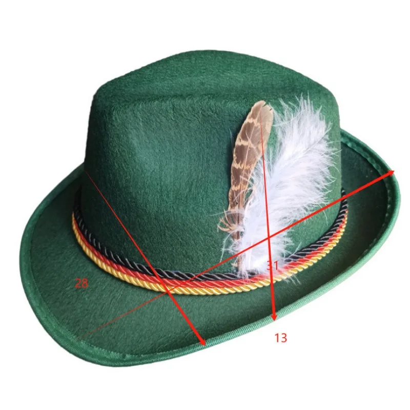 أنماط مختلفة ميونيخ مهرجان أكتوبر الألمانية ماردي غرا جبال الألب قبعة حفلة الكبار هدية الجاز الرقص قبعة قبعات رعاة البقر الغربية الديكور #2