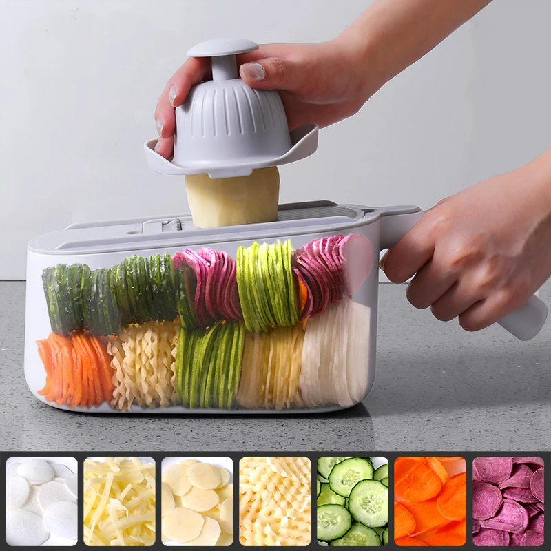 

ECOCO Kitchen Vegetable Cutting Artifact Shredded Household Multi Function Supplies Slicer Grater Slicer Manual Meat Grinder New