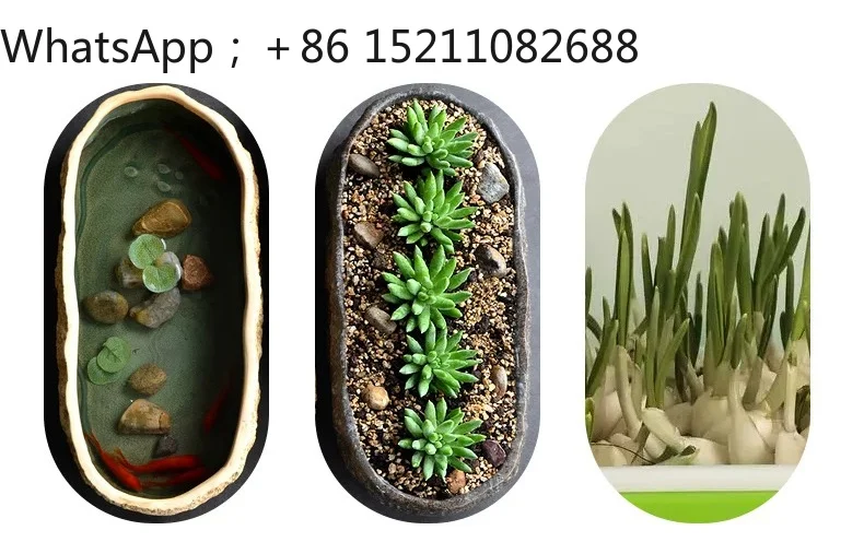 SCY fish tank ecological landscaping bowl household balcony hydroponic pool small decorative imitation stone