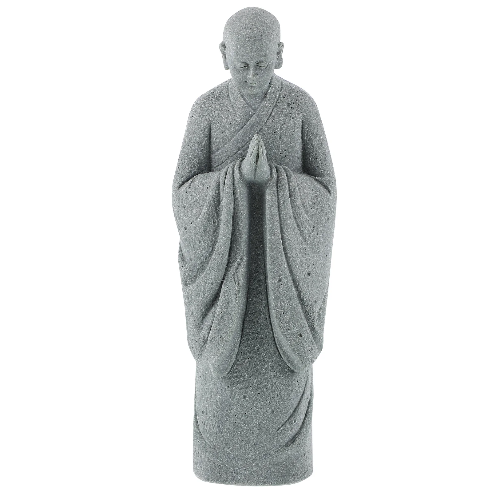 

1 Piece Buddha Statue Rockery Decoration Fine Craftsmanship Flat Bottom Stable Zen Style Resin Sculpture for Courtyard Home
