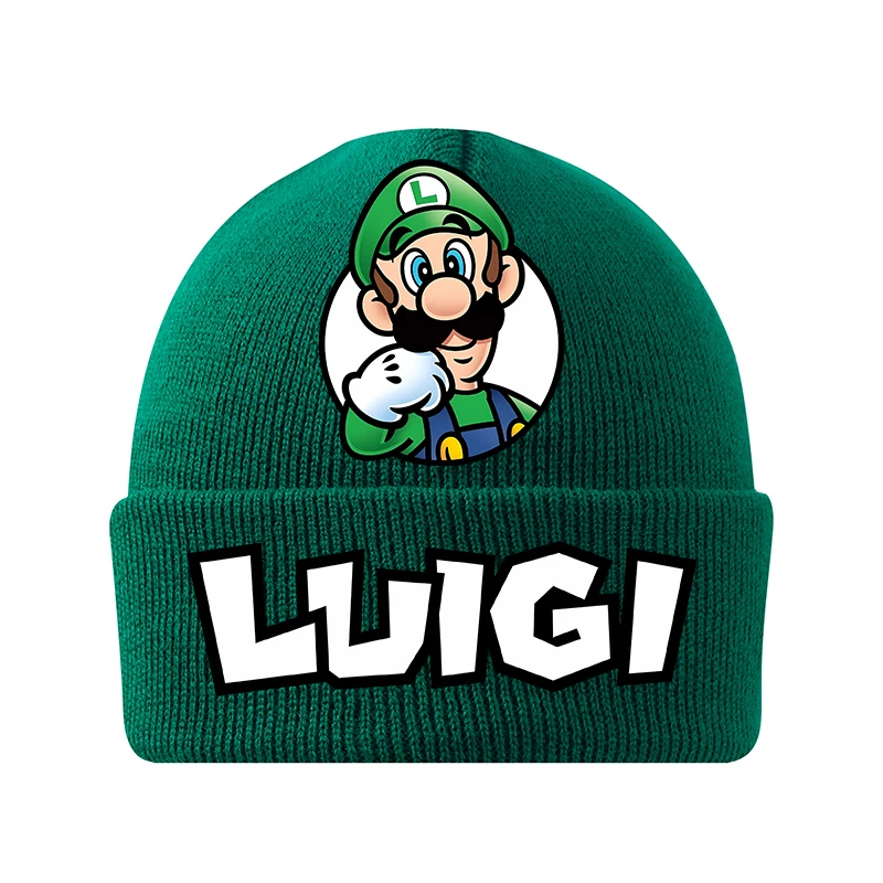 سوبر ماريوس بروس طفل الفتيان محبوك قبعة الشتاء لينة الدافئة الاطفال الفتيات قبعة الكرتون الأطفال قبعات القبعات قبعة بونيه هدية الكريسماس