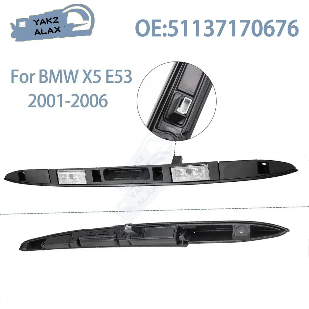 

51137170676 Black Rear Trunk Handle with Key Button for BMW X5 E53 2001 2002 2003 2004 2005 2006 Boot Trunk Lid Rear Handle Grip