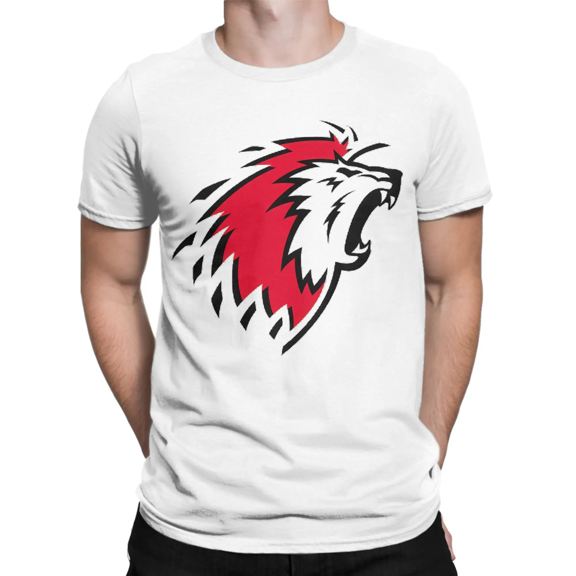 Novelty Lausannes HC Swiss T-Shirt for Men Cotton T Shirt Ice Hockey Sports LHC Short Sleeve Tee Shirt Plus Size Clothing