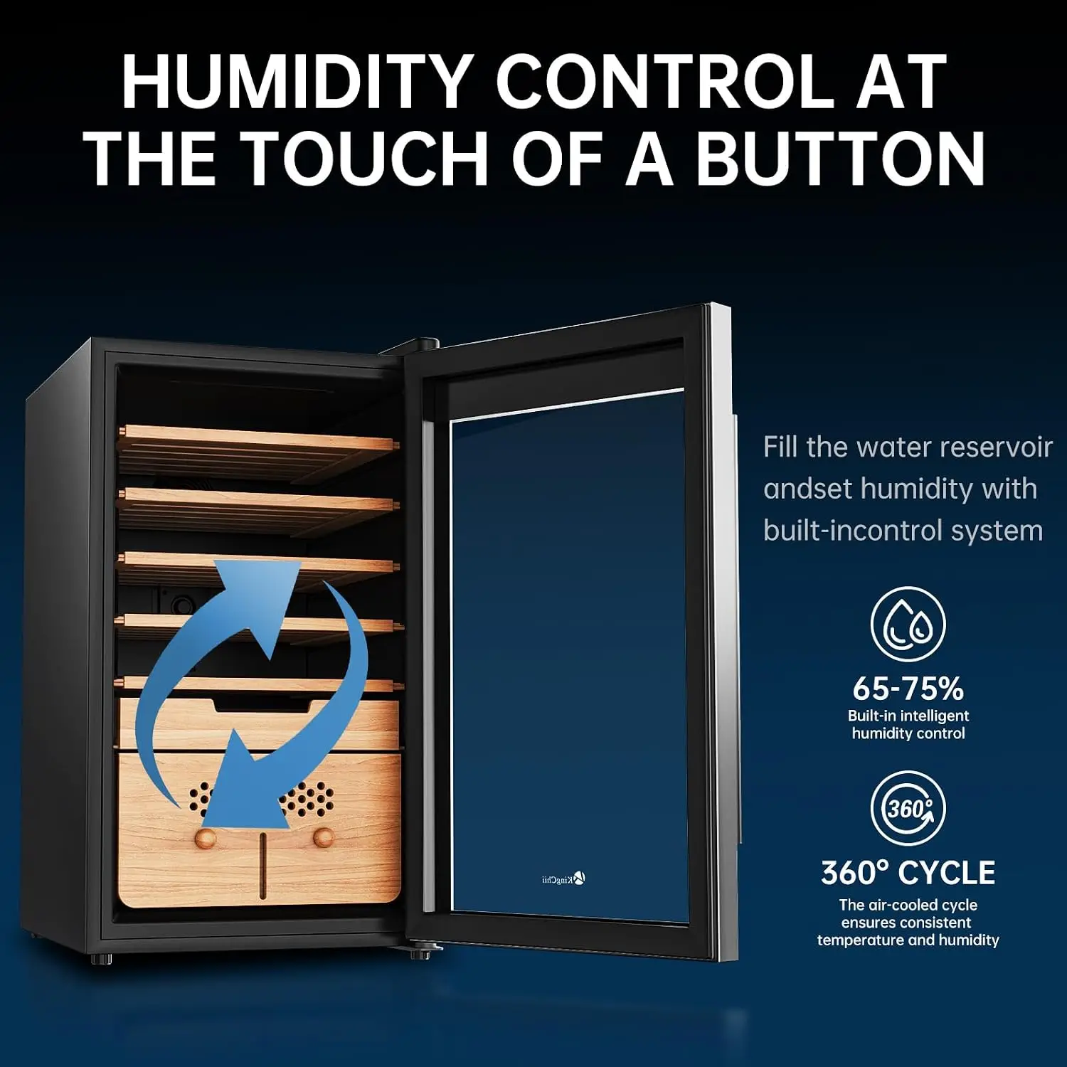 Upgrade 82L Electric Compression Temperature & Humidity Control Cabinet, Built-in Humidification System with, Customized