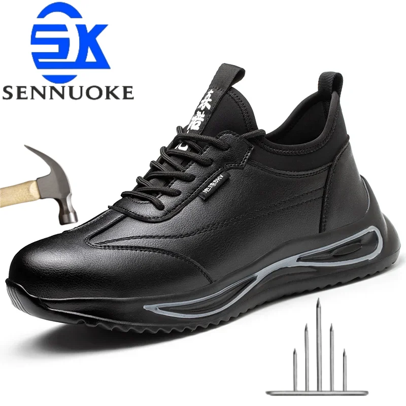 Safety Shoes Men for Work SteelToe Industrial Boots Man Protection for the Feet Smash-Proof Waterproof