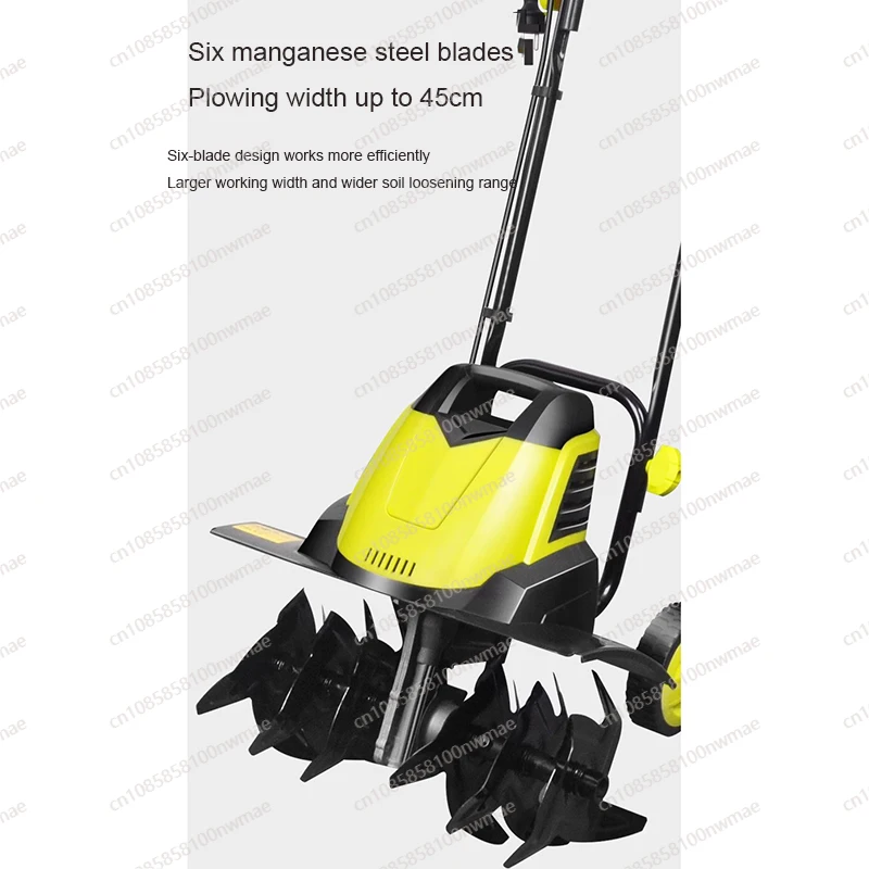 Multifunctional Garden Rotary Cultivator Bulldozer Agricultural Rotary Tiller Electric Small-Scale Scarifier Plow