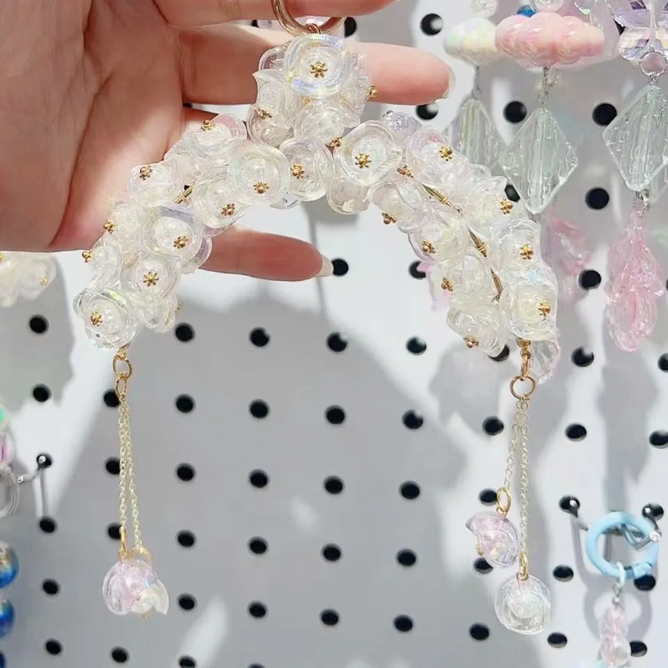 Bluetear Glitter Wind Bell Spacer Jellyfish Beads Bracelet DIY Decoration Phone Chain Jewelry Making Accessories Handmade Charms