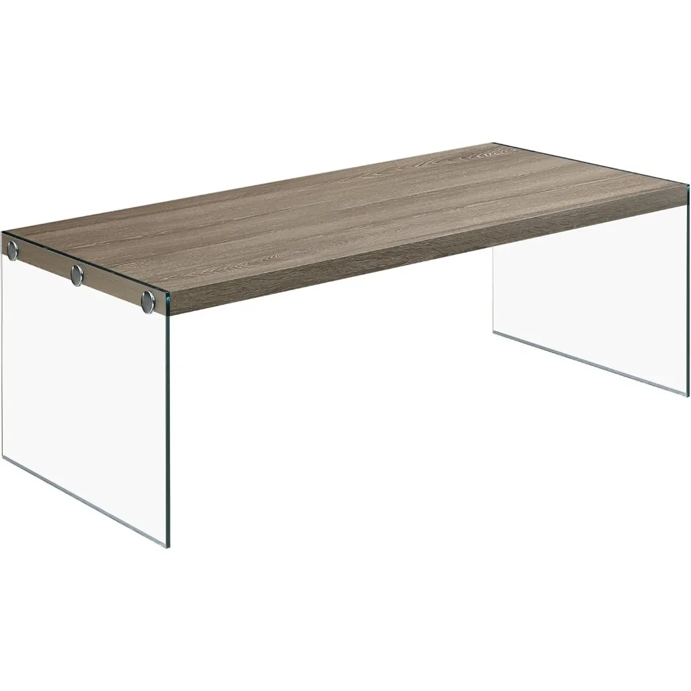 

specialties , Coffee Table, Tempered Glass, Dark Taupe, 44L