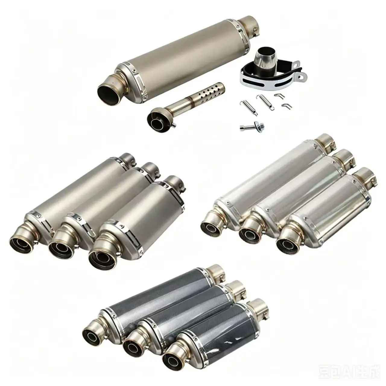 Universal Motorcycle Exhaust Tail Pipe Modify T98 Dripping Muffler with DB Killer For 250SR 400NK VERSYS650 XSR700 NSS350 ZT125