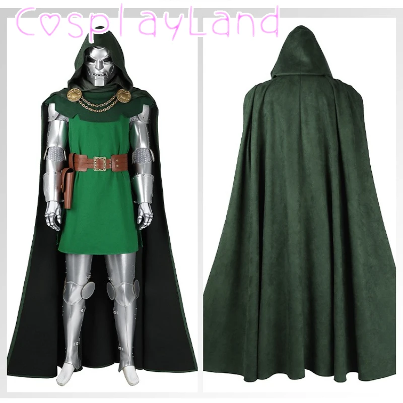 

Fantastic 4 Green Doom Cosplay Costume Adult Men Suit Halloween Vest Top Pants Helmet Outfit Full Set Custom Made Christmas