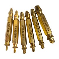 6pc HSS Extractor Double Head Screw Slide Tooth Removal Screwdriver Screwdriver Bit Broken Wire Tool Set