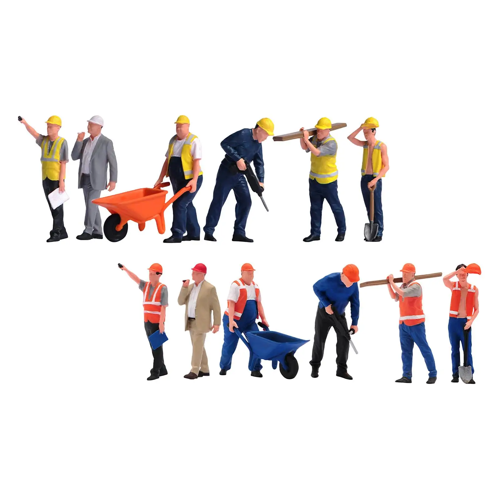 

1/64 Scale Miniature Figures Model,Construction Building Workers,Tiny People Figurine,Diorama Figure,for Diorama,Miniature Scene