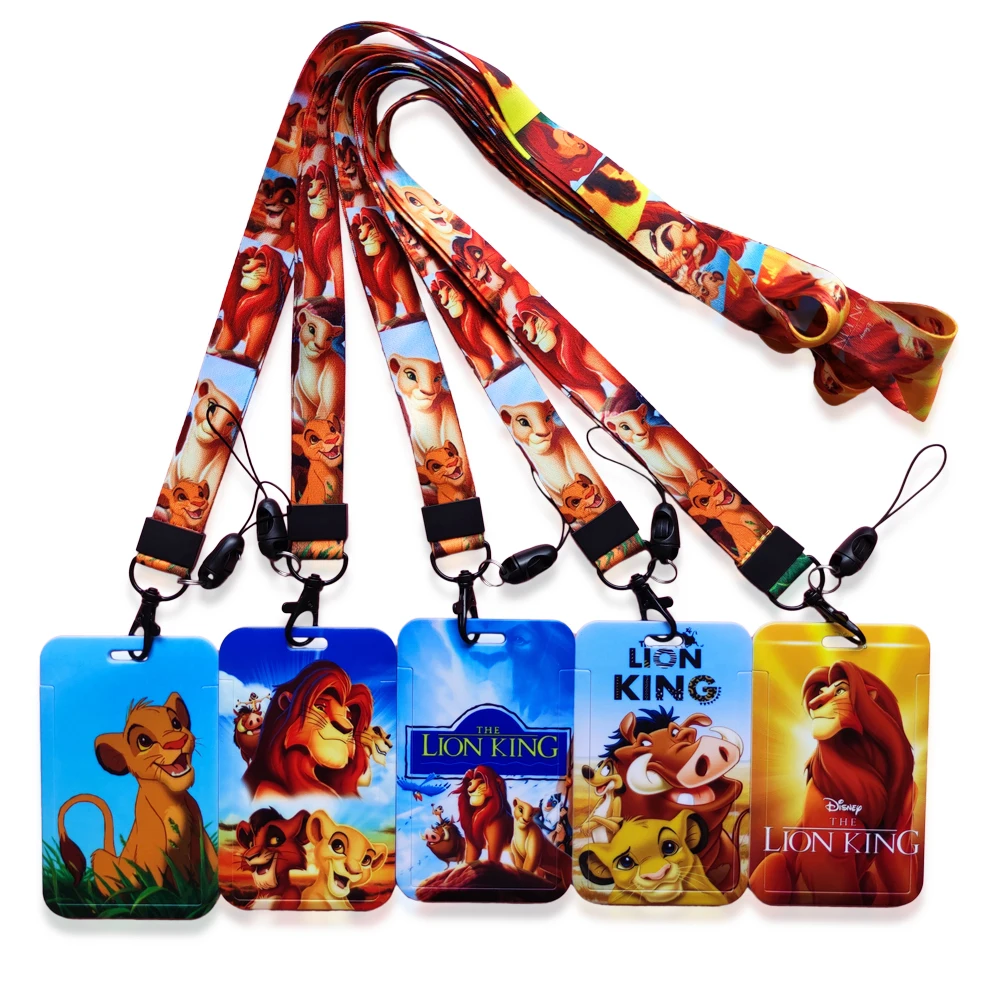 Disney Lion King Men's Lanyard ID Badge Holder with Cool Lanyard for Key Chain, ID Card Holder, Car Key for Men Women Nurse