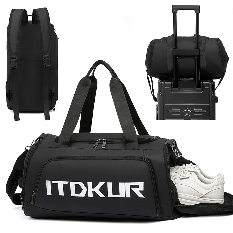 

Fitness Gym Handbag Large Multiple Compartment Sport Training Bags with Shoes Compartment Casual Travel Tote Men Crossbody Bag