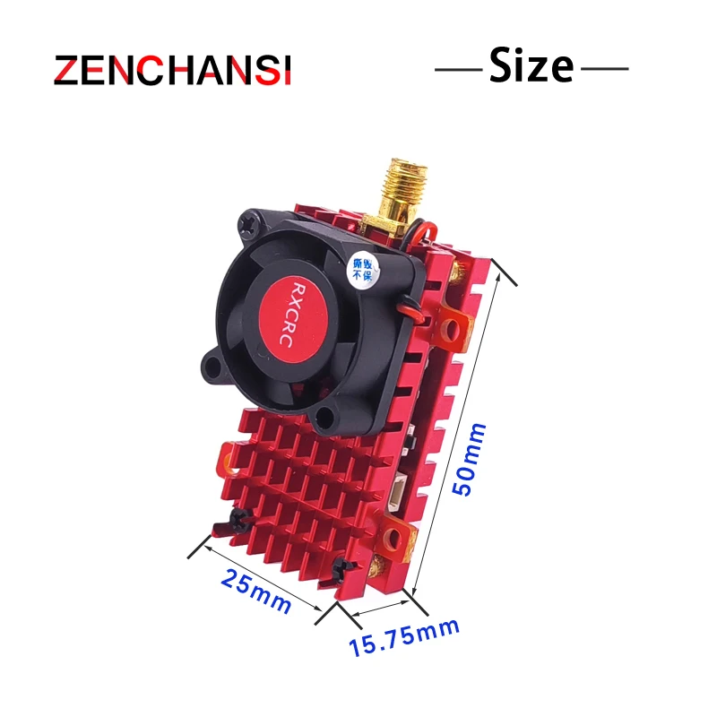 Over 20Km Range 5.8Ghz 2W FPV Wireless Transmitter Video AV Audio Sender Built-in Microphone Heat Sink for RC Plane RC Car