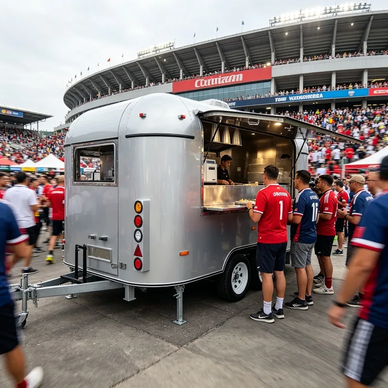 Fast Food Cart Mobile Trailer Customized Full Kitchen Setup Coffee Van Ice Cream Hot Dog Pizza Truck for Street Food Business