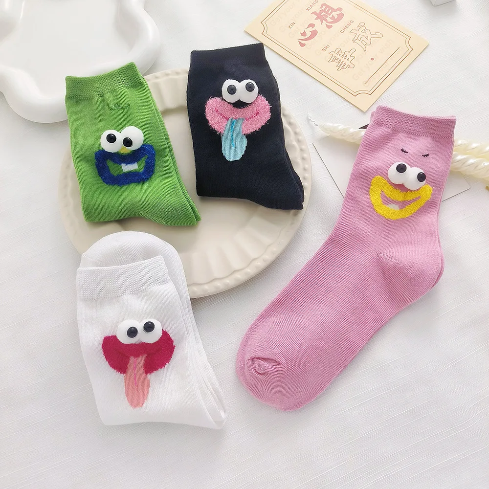 

FUNNY FACE EYES CARTOON CHARACTER CUTE ANKLE SOCKS