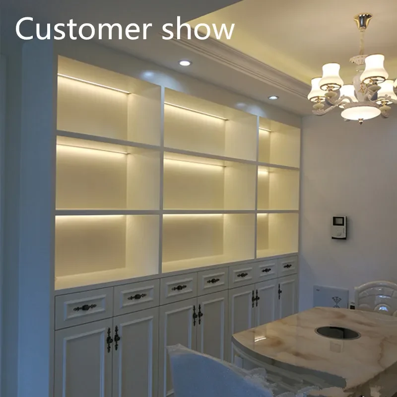 LED Strip Aluminum Profile 0.5m 12mm Flat Body for LED Linear Luminaire 2-30 Sets Lot Lighting Accessories