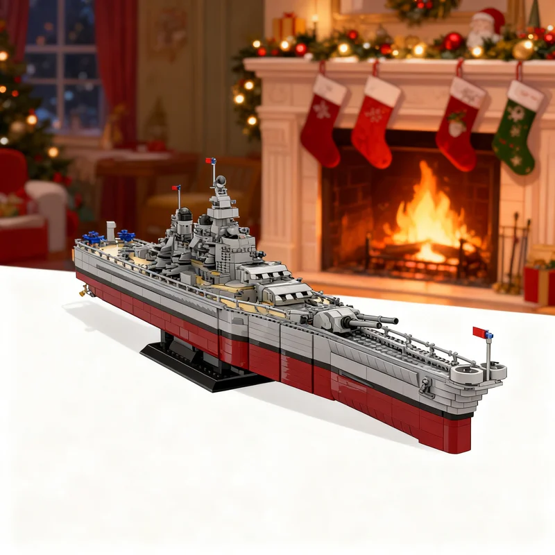

3797 деталей MOC U.S. Missouri BB 63: Набор строительных блоков для сборки, креативный подарок, декор для дома и офиса, премиум-игрушка для взрослых и детей