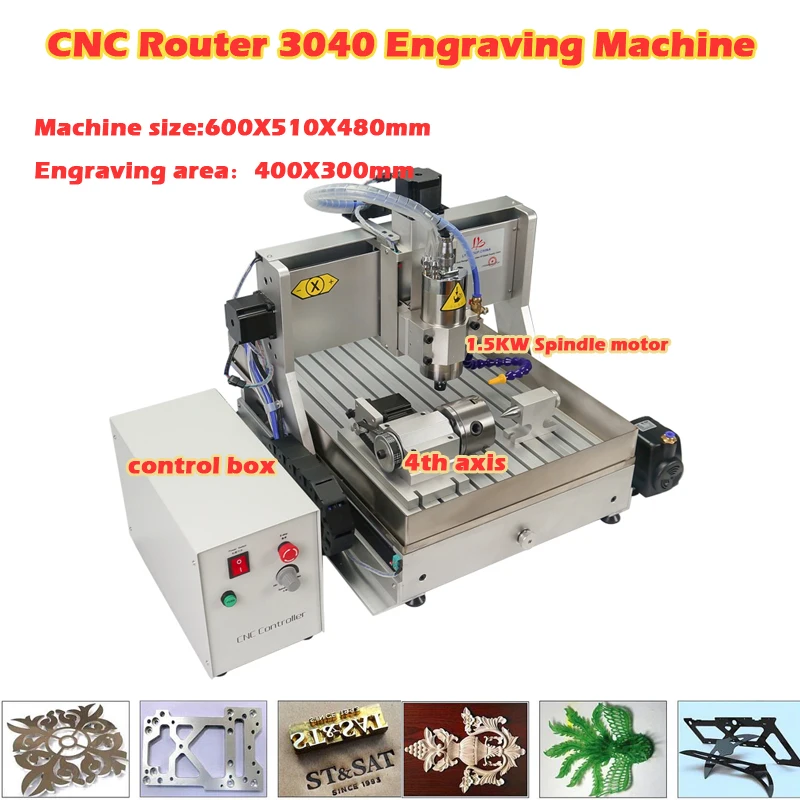 

LY CNC 3040 Z-VFD Engraving Machine 1.5KW USB Ball Screw Milling Machine for Wood Aluminum Copper Metal Working