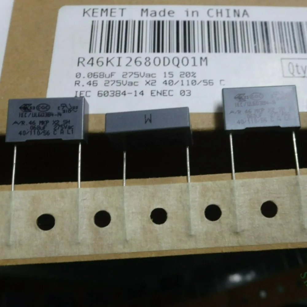20pcs/lot AV R46 MKP 0.068uf 275VAC 68nf 683 M Brand New 15mm Film Capacitor (Thickness: 5mm) R46KI2680DQ01M