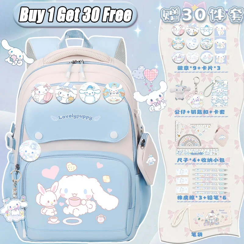 Sanrio Backpack for Girls 2025 New Model Cinnamon Dog Cartoon Cute School Bag Large Capacity Teenagers Back to School