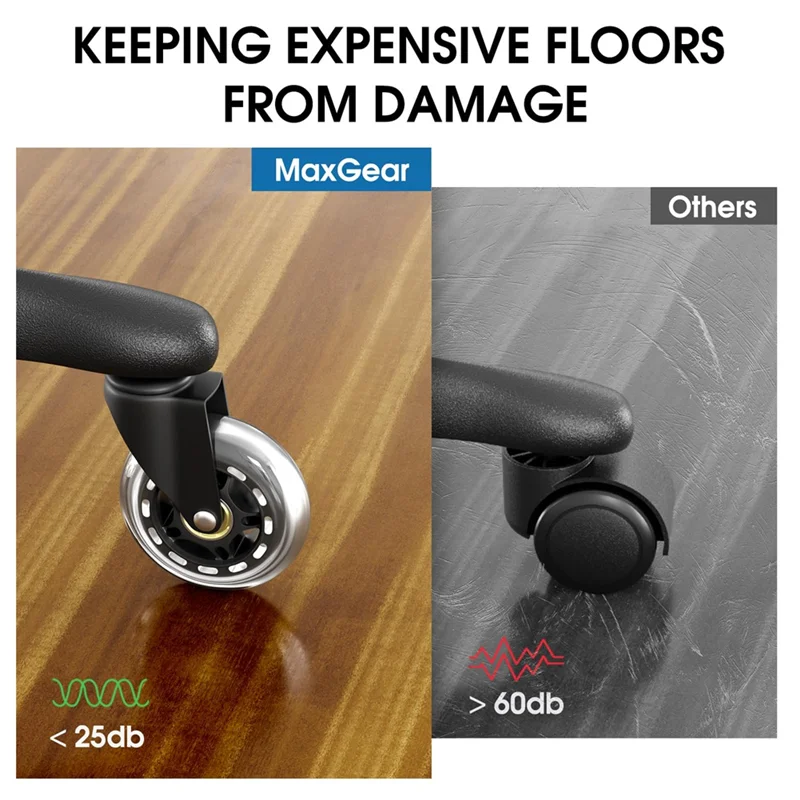 

3Inch Replacement Soft Mute Desk Caster Wheels Office Chair Wheel Replacement For Work & Gaming Chair, Heavy Duty And Safe