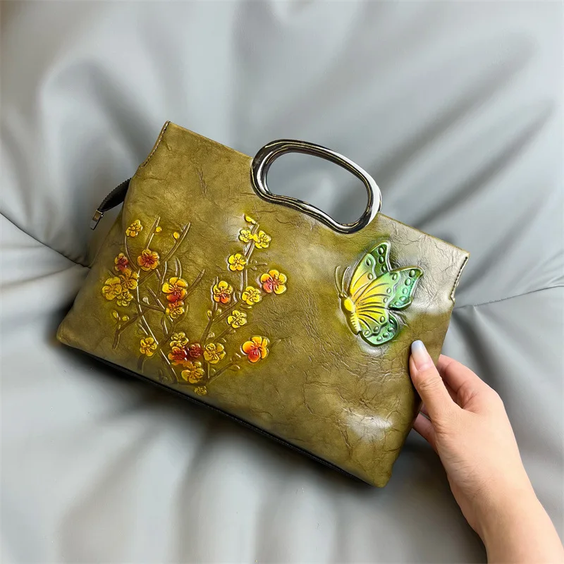 Handbag Chinese Republic of China style with cheongsam antique square bag 2024 new retro women's dinner clutch bag