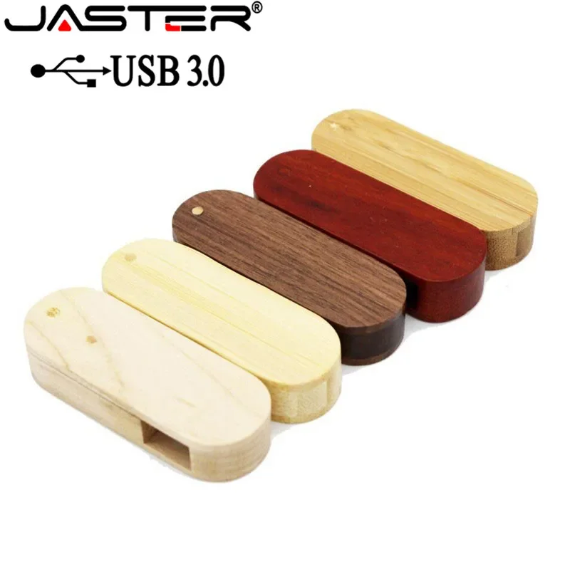 JASTER USB 3.0 wooden portable Wood USB Flash Drive pendrive 4GB 16G 32GB 64GB Memory stick wedding gift 1PCS free custom logo