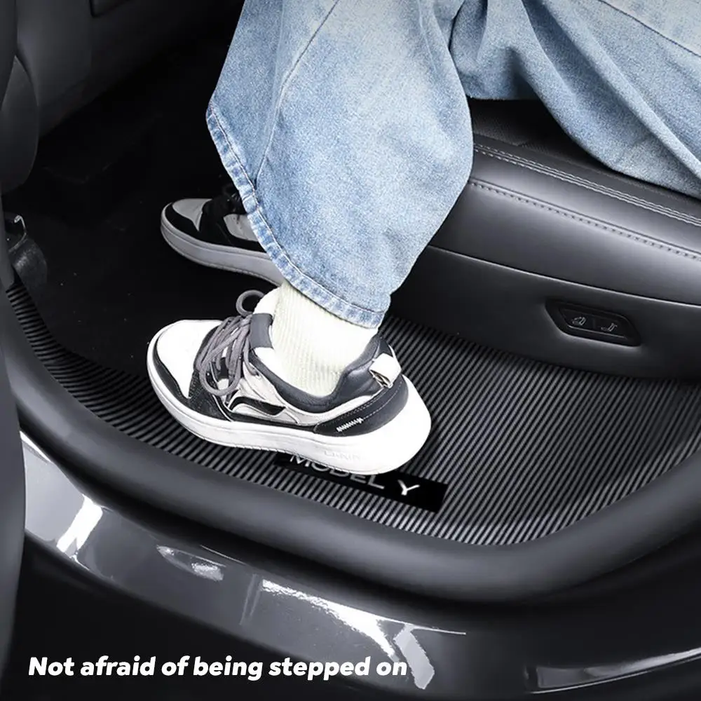 

For New Tesla Model Y Juniper 2025+Front And Rear Door ABS Anti Scratch And Dirt Resistant Threshold Strips Interior Accessories