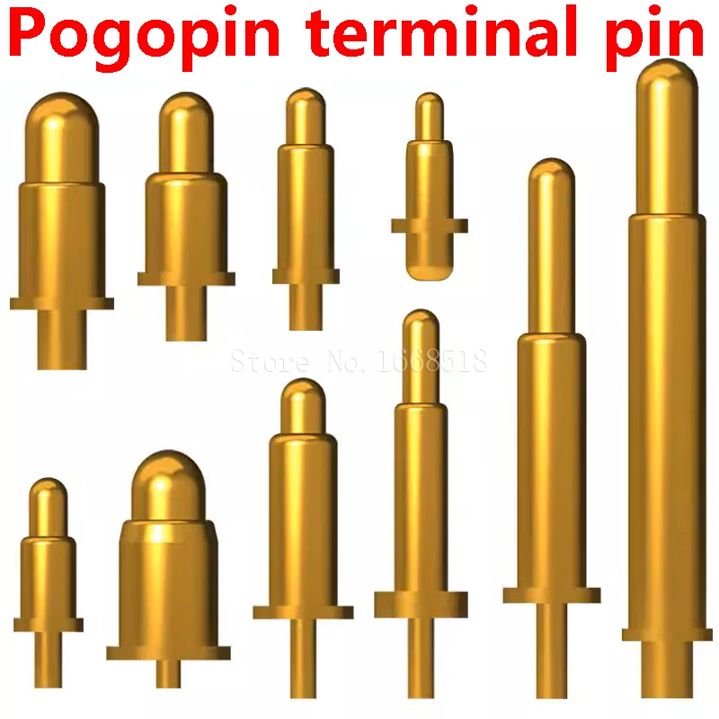 10PCS/Lot Pogo pin connector pogopin battery spring load contact DIP pin PCB 2 3 4 5 6 7 8 9 10 12 14 15 16mm test spring probe