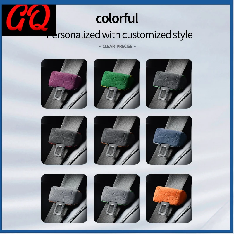 

Для ZEEKR X 001 009 007, защитный чехол для крепления замка ремня безопасности, замша из алькантары, декоративный чехол для предотвращения столкновений, аксессуары для интерьера