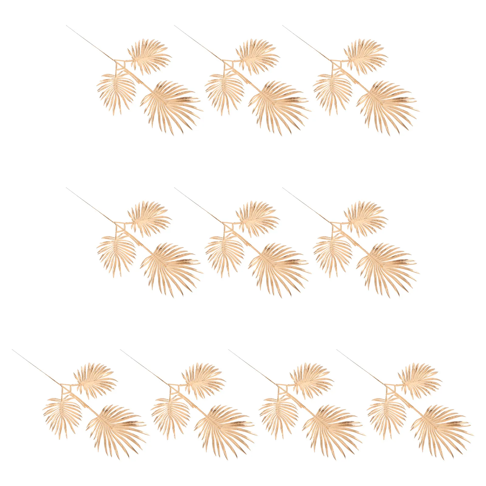 

10pcs Simulated Plants Vibrant Artificial Foliage Decorative Palm Leaves Realistic Tropical Fake Stem Leaf Artificial Leaves