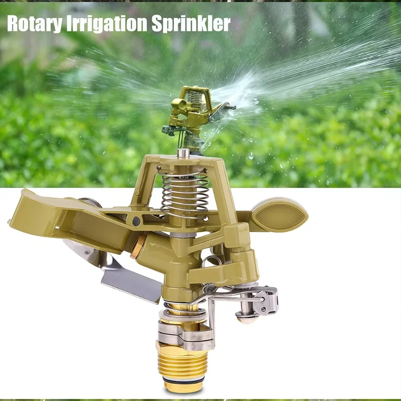 1PC 1/2 3/4 inch Metal Pulsating Sprinkler 360 Degree Rocker Arm Rotating Lawn Watering Sprinklers for Garden Irrigation System