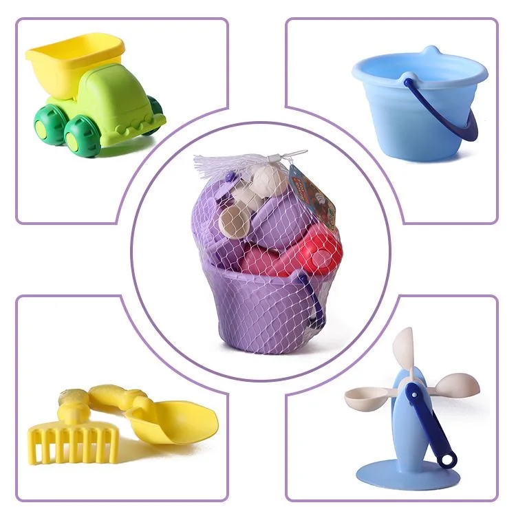 Duurzame zomerstrandspeelgoedset met schep, emmer, mallen en waterblik Zand- en waterspeelset voor peuters Kinderen Buitenverjaardag