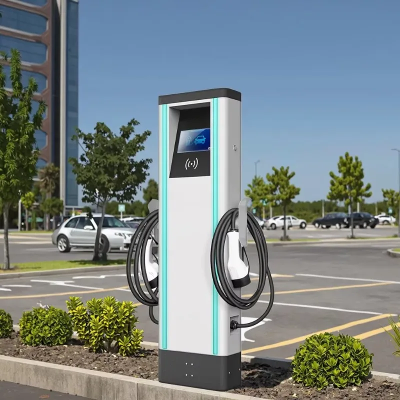 Commercial 7kW AC Level 2 EV Charger Dual Gun CCS2 IP54 with App OCPP for Charging Station High Efficiency Custom