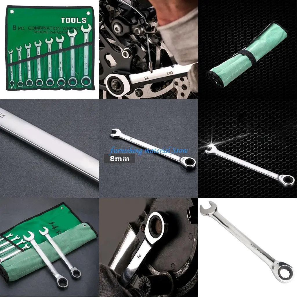 

Y5GD Open Dual-Purpose Combination Ratchet Wrench Portable Universal 72 Teeth Reversible Ratchet Spanner Car Repair Hand Tool