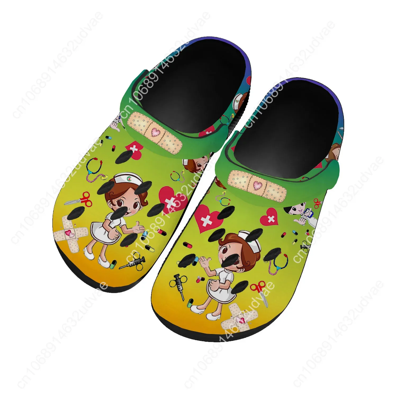 

Nurse Home Custom Sandals Women Teenager Fashion Water Shoe Cartoon Characters Garden Breathable Beach Hole Slippers