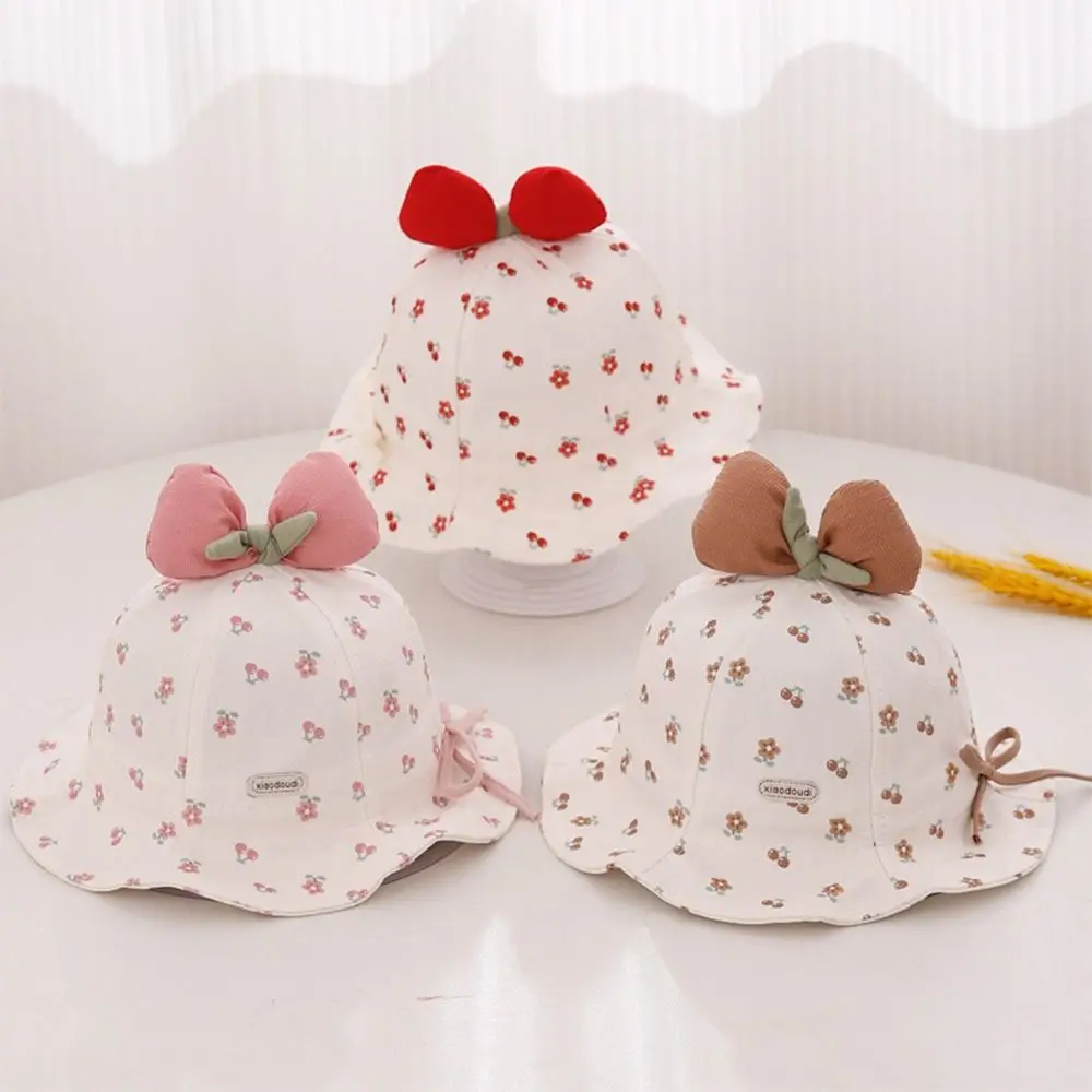 

Outdoor Adjustable Baby Sun Hat Bowknot Summer Kids Bucket Hat UV Protection Sun Shade Girls Basin Hat