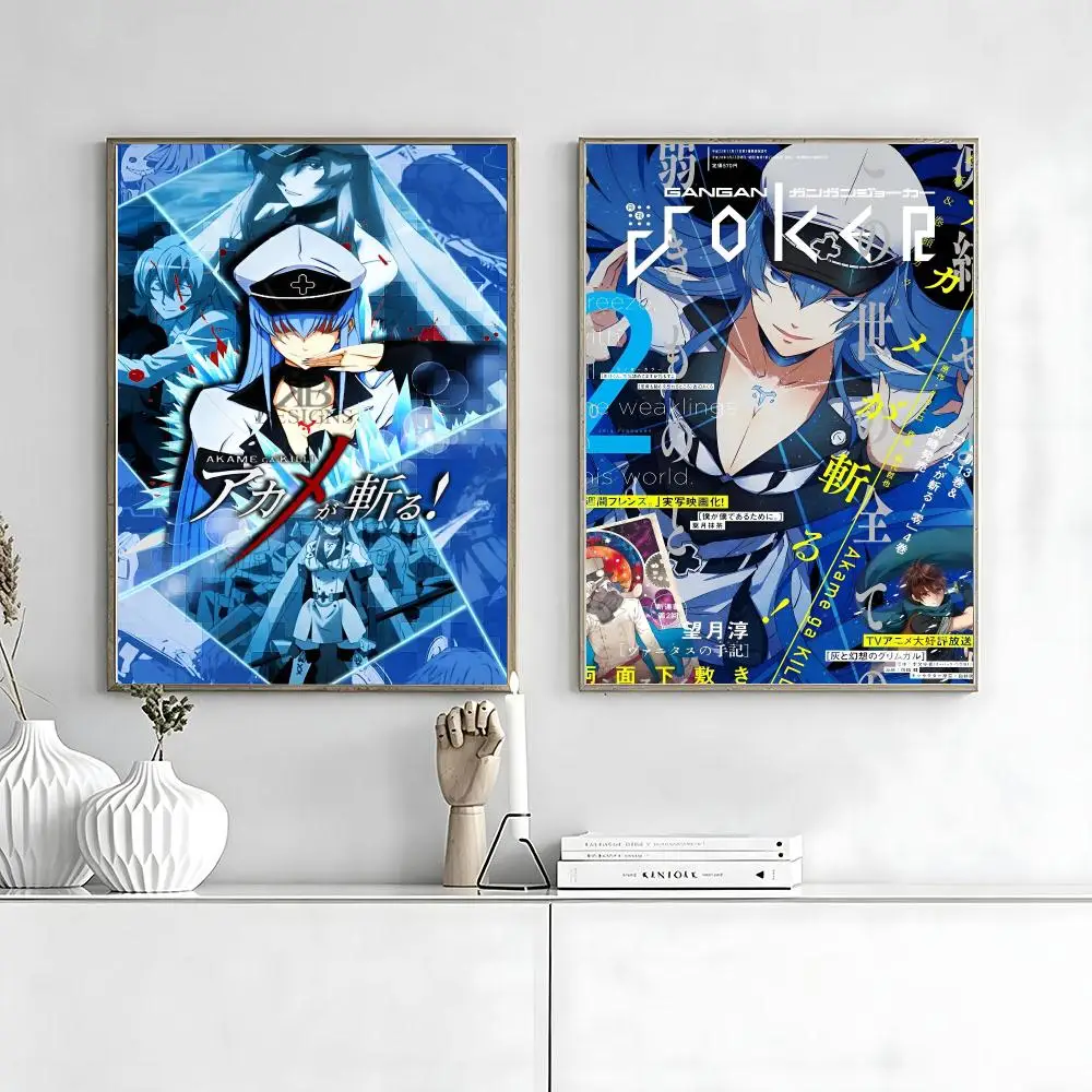 A-Anime Akame Ga Kill Painting Calligraphy Movie Posters And Prints Canvas Wall Art For Living Room Home Decor