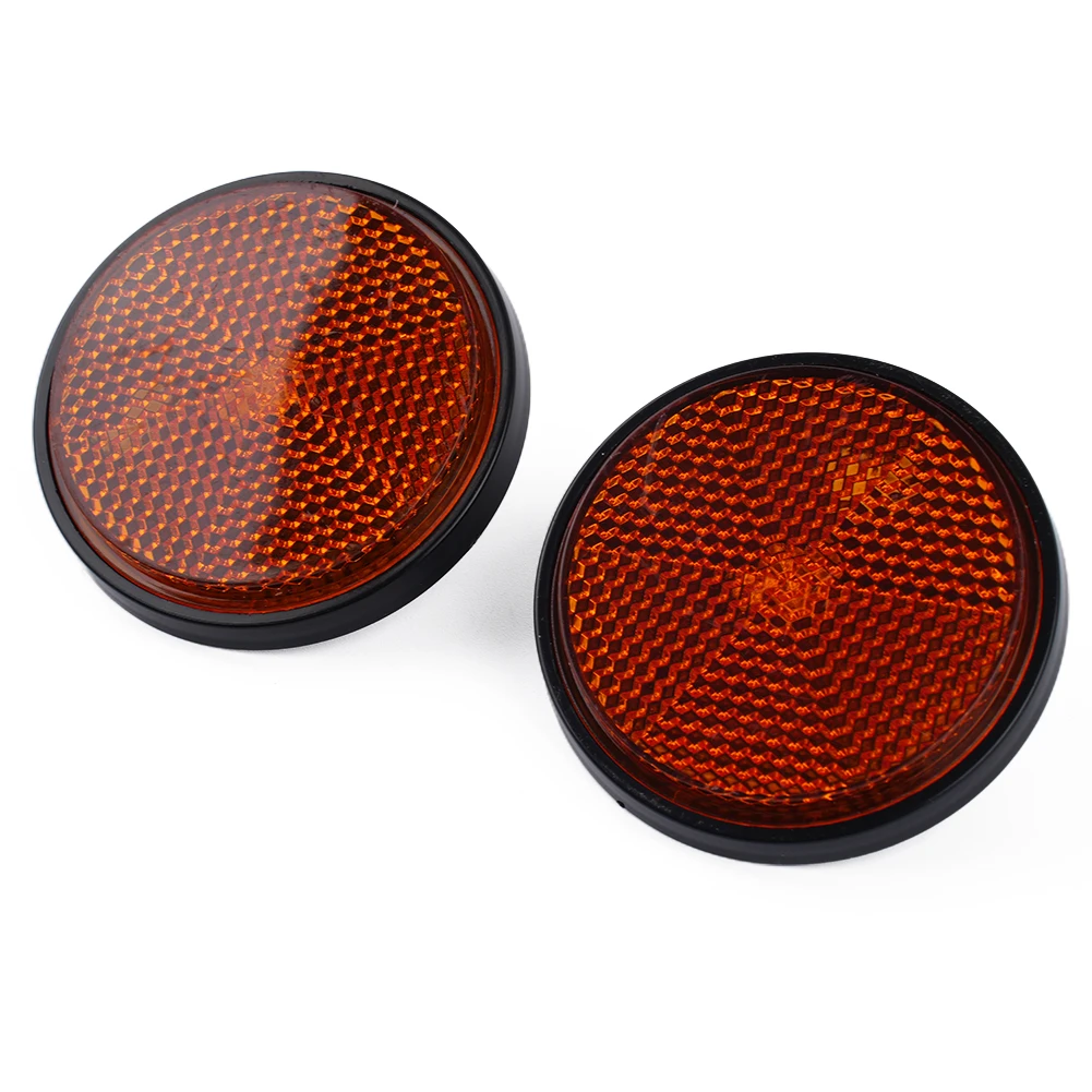 2pcs Circular Reflector Universal Car Trucks Motorcycle Night Reflector Refraction Light Part Motorcycles Accessories