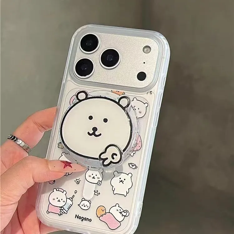 

Ins Cute Bear Expression Rotation Подходит для Magsafe Магнитный всасывающий кронштейн для мобильного телефона Настольный выдвижной ленивый артефакт