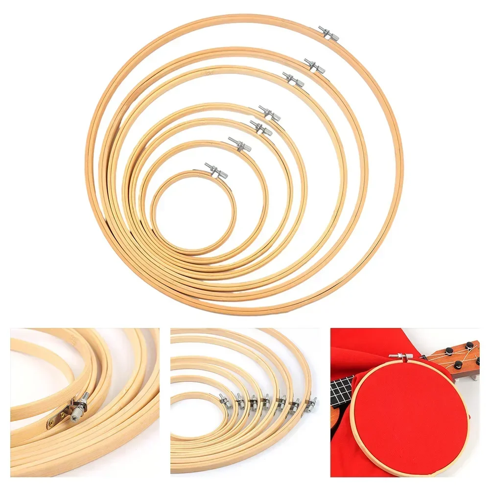 1pc Bamboo Embroidery Hoops Tool 8-26cm Embroidery Wooden Frame Hoop Circle Embroidery Shed For DIY Craft Home Decoration