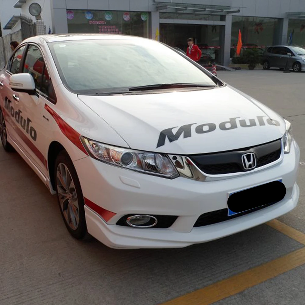 

For Honda Civic Sedan 2012 2013 Year Body Kit Front Rear Bumper Lips Side Skirt Accessories 4pcs