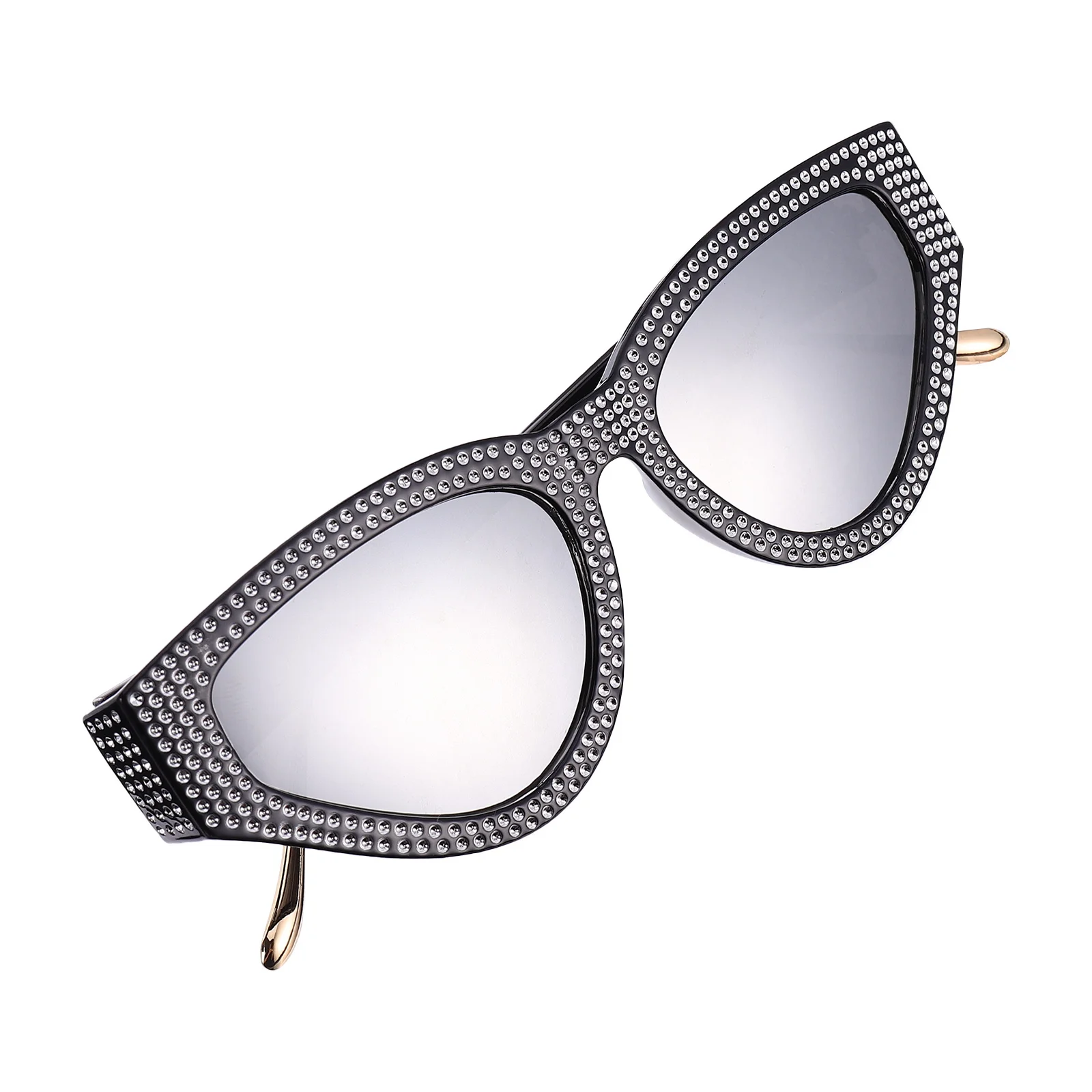 

1Pair Metal Frame Sunglasses Women Uv Protection Rhinestone Triangle Fashion Sunglasses Party Beach Eyewear Stylish Eyeglasses