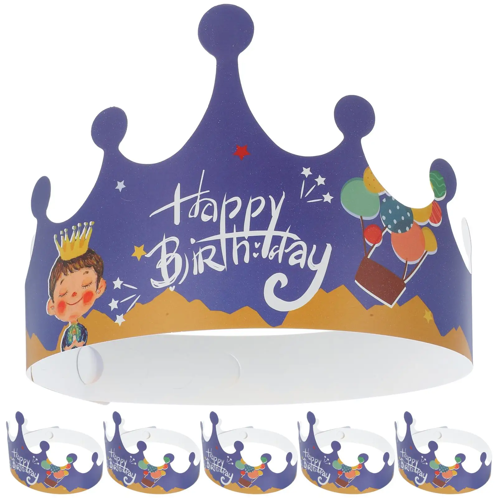 

100 Pcs Birthday Hat Crown Party Hats for Kids Boys Princess Toddler Paper Crowns Children Celebration Accessories