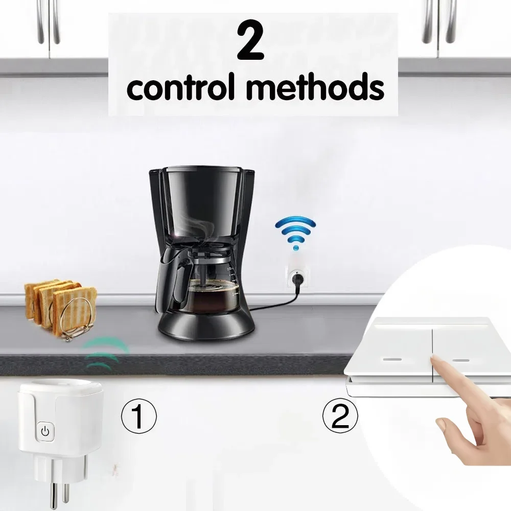 433Mhz Smart Home Wireless Remote Control Socket Switch 15A EU FR Plug Electrical Outlet for Remote ON OFF Household Appliance